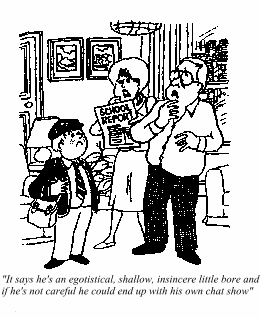 School report cartoon